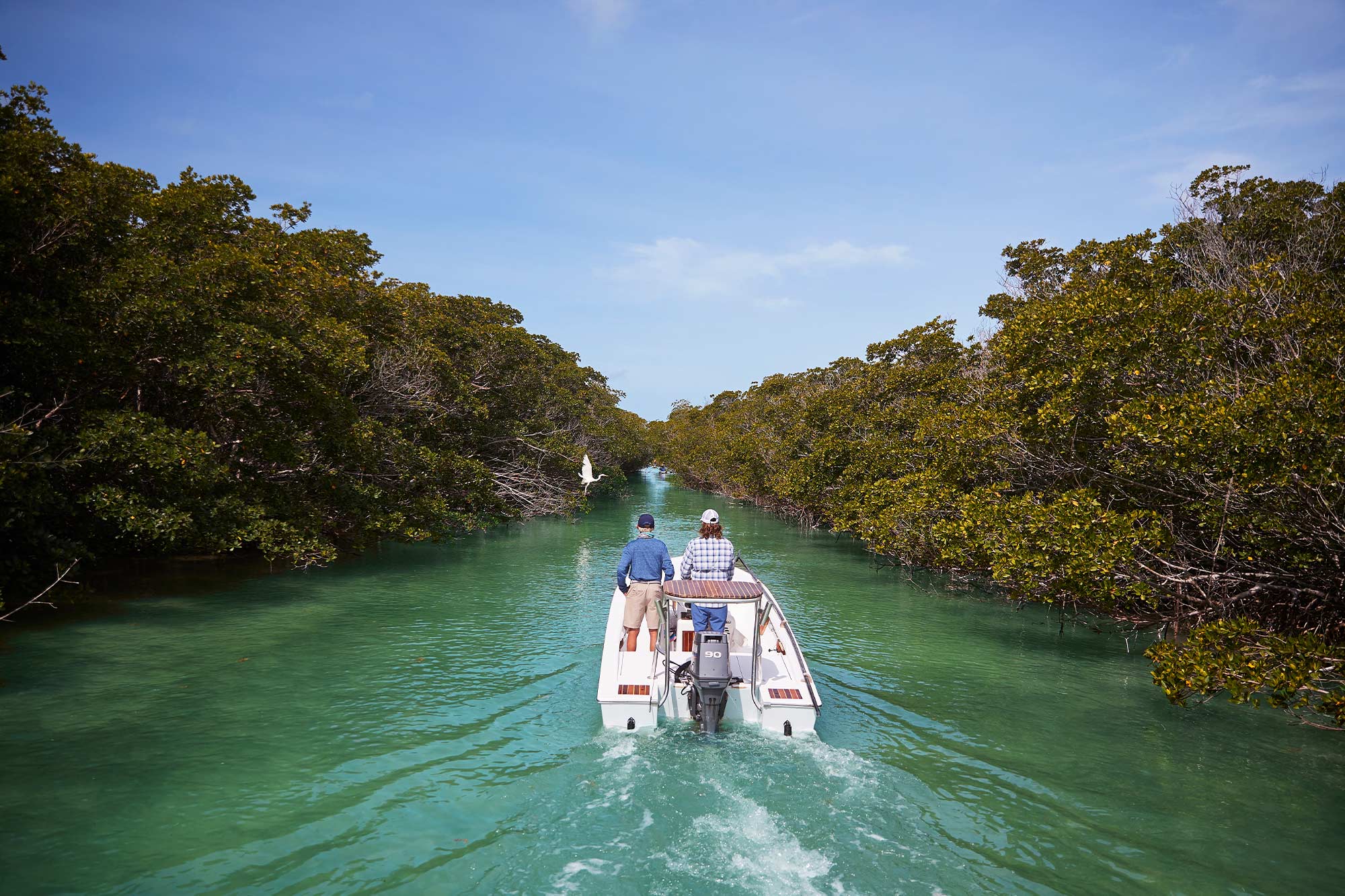 Gary Skrobeck Jr. and Skip Paxton on a boat